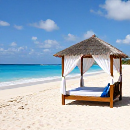 Caribbean Holidays, Best for Honeymooners, Beachfront romance on a white-sand Caribbean beach with a private cabana.