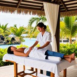 Caribbean Holidays, Best for Honeymooners, Couple receiving a spa treatment in an outdoor pavilion with tropical surroundings.