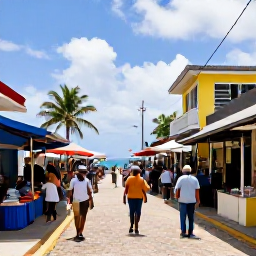 Caribbean Holidays, Retired People, Historic town streets, markets, and coastline views offering cultural and scenic experiences.