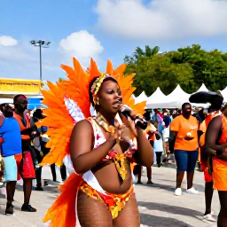 Caribbean Holidays, Events Information, Vibrant Caribbean festival crowds with colorful costumes and music.