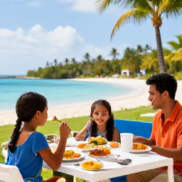 Caribbean Holidays, For Families, Family dining options and comfortable stays across Caribbean resorts.