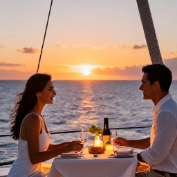 Caribbean Holidays, Honeymoon Getaways, Romantic experiences like candlelit dinners, sunset sails, and spa rituals.