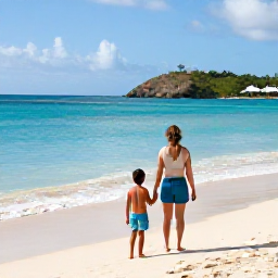Caribbean Holidays, January Family Holidays, Beach life in Antigua and Barbuda during January with safety tips for families.