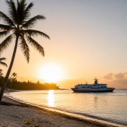 Caribbean Holidays, Solo Travellers, Sunrise over palm-fringed Caribbean beaches and calm harbours; ferries connect islands perfect for solo travellers