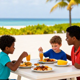Caribbean Holidays, Best for Families, Family dining options suitable for kids and relaxed meals.