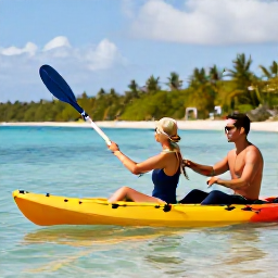 Caribbean Holidays, Best for Honeymooners, Couple enjoying activities like kayaking and spa treatments.