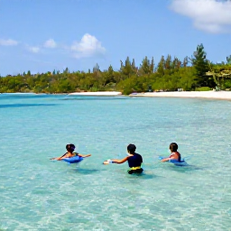 Caribbean Holidays, Family Adventure, Family-friendly water adventures including snorkelling, calm lagoons, and snorkeling gear suitable for children.