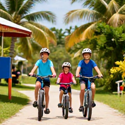 Caribbean Holidays, Sporting Family Holidays, Land-based activities across the Caribbean for families, including cycling, hiking, and adventure parks suitable for all ages.