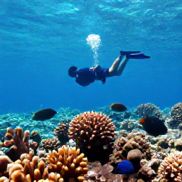Caribbean Holidays, Active Caribbean Holidays, A snorkeller above a colourful coral reef with tropical fish in clear Caribbean water