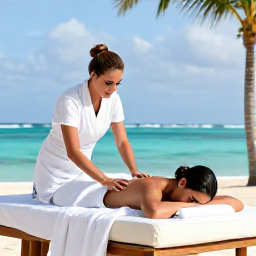 Caribbean Holidays, Adults Only Dominican Republic, Couple receiving a spa treatment at a tranquil adults-only resort in Punta Cana