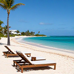 Caribbean Holidays, Adults Only Holidays, Quiet adults-only beachfront hotel on Saint Barth&eacute;lemy, turquoise sea, white sand, elegant sun loungers and relaxed Caribbean atmosphere