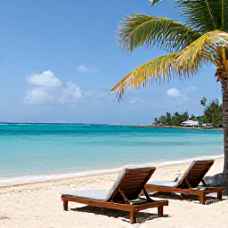 Caribbean Holidays, Adults Only Saint Kitts, A peaceful adults-only Caribbean resort overlooking a clear turquoise sea on Saint Kitts, with sun loungers, palm trees and a relaxed atmosphere