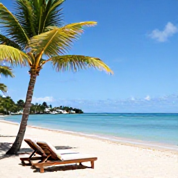 Caribbean Holidays, Antigua Adults Only, A quiet adults-only resort beside a calm turquoise beach in Antigua, with sun loungers, palm trees and clear November skies