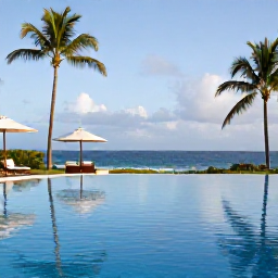 Caribbean Holidays, Antigua Adults Only, An elegant adults-only Caribbean resort in Antigua with an infinity pool, palm trees and ocean views