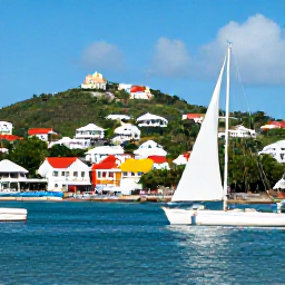 Caribbean Holidays, Antigua Adults Only, Antigua harbour and historic Nelson's Dockyard in July sunshine, sailing boats, colourful buildings and green hills