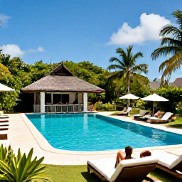 Caribbean Holidays, Antigua Adults Only, Elegant adults-only resort pool in Antigua with swim-up bar, tropical gardens, sun loungers and couples relaxing in the sunshine