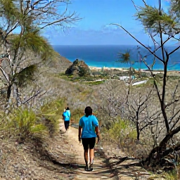 Caribbean Holidays, Antigua Adventure Holidays, Visitors hiking a scenic trail through dry tropical woodland towards a viewpoint overlooking Antigua's coastline