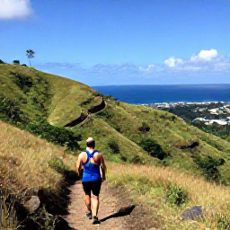 Caribbean Holidays, Antigua Adventure Holidays, Visitors hiking along a scenic trail through Antigua&rsquo;s green tropical hills with views towards the coast