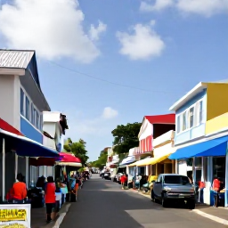 Caribbean Holidays, Antigua Beach Holidays, Colourful St John's market and historic Antigua streets on a sunny August morning, with local produce and friendly island atmosphere