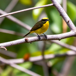 Caribbean Holidays, Antigua Birdwatching, Dry Caribbean woodland and coastal scrub in Antigua with a small tropical bird on a branch