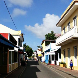 Caribbean Holidays, Antigua Culture Holidays, Colourful street scene in St John's, Antigua, with historic colonial buildings, local shops and Caribbean sunlight