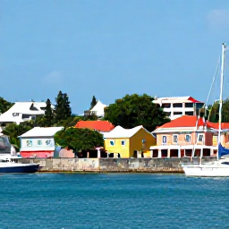 Caribbean Holidays, Antigua Holidays, Colourful historic buildings and stone walls at Nelson&rsquo;s Dockyard in Antigua, with yachts moored in the harbour