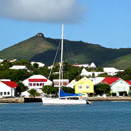Caribbean Holidays, Antigua Holidays May, Colourful English Harbour in Antigua with sailing boats, historic Nelson's Dockyard and green hills under a clear sky
