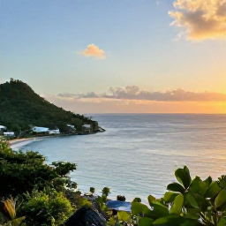 Caribbean Holidays, Antigua Instagram Spots, A bright coastal scene at Shirley Heights in Antigua, overlooking English Harbour and the Caribbean Sea at sunset