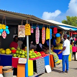 Caribbean Holidays, Antigua Instagram Spots, Colourful Antigua market scene with tropical fruit, local crafts and friendly stallholders in bright daylight