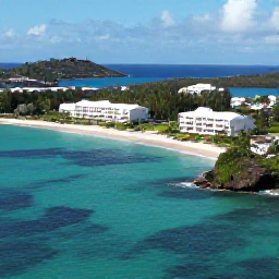Caribbean Holidays, Antigua Luxury Holidays, Aerial view of Antigua's turquoise bays, white sandy beaches and elegant luxury resorts in warm February sunshine