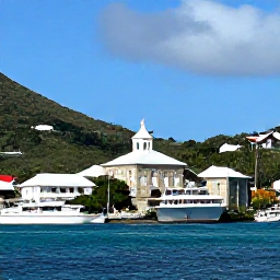 Caribbean Holidays, Antigua Luxury Holidays, Historic Nelson's Dockyard in Antigua during a sunny September day, restored stone buildings, yachts and green tropical hills