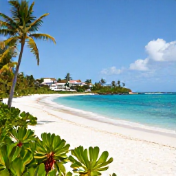 Caribbean Holidays, Antigua Luxury Holidays, Luxury beachfront resort on Antigua with elegant suites, turquoise sea and palm-fringed white sand beach