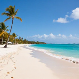 Caribbean Holidays, Antigua March Holidays, A sunny Antigua beach in March with turquoise sea, soft white sand, palm trees and a relaxed all-inclusive holiday atmosphere