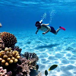 Caribbean Holidays, Antigua Nature Holidays, Snorkeller exploring a clear Antigua bay with coral, tropical fish and a sandy seabed