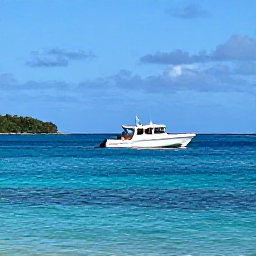 Caribbean Holidays, Antigua Scuba Diving, A small dive boat travelling across calm blue Caribbean water towards Antigua's coastline