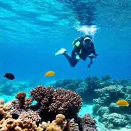 Caribbean Holidays, Antigua Scuba Diving, Scuba divers exploring a colourful coral reef near Antigua, surrounded by angelfish, parrotfish and clear turquoise water