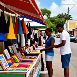 Caribbean Holidays, Antigua Solo Holidays, A solo visitor exploring colourful stalls and historic streets in St John's, Antigua