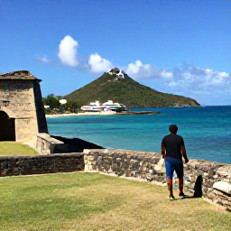 Caribbean Holidays, Antigua Solo Holidays, A solo visitor exploring the historic stone ruins and harbour views at Nelson&rsquo;s Dockyard in Antigua