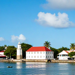 Caribbean Holidays, Antigua Solo Holidays, Solo traveller exploring Nelson's Dockyard and historic buildings in English Harbour, Antigua, bright December day