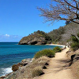 Caribbean Holidays, Antigua Walking Holidays, A coastal walking trail on Antigua with turquoise sea, dry woodland, rocky headland and bright Caribbean sunshine