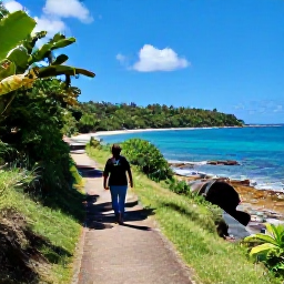 Caribbean Holidays, Antigua Walking Holidays, A scenic coastal walking trail beside turquoise Caribbean water on Antigua in warm December sunshine