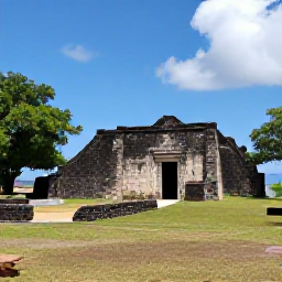 Caribbean Holidays, Antigua Walking Holidays, Historic stone ruins and green tropical vegetation at Nelson&rsquo;s Dockyard in Antigua during a sunny April day