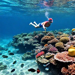 Caribbean Holidays, April Adventure Holidays, Visitors snorkelling above a colourful Caribbean coral reef in clear shallow water, with tropical fish and a sandy seabed