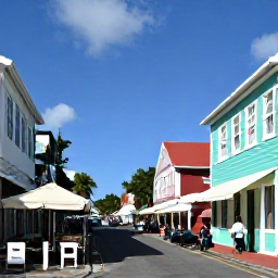 Caribbean Holidays, April All Inclusive, A lively street in Philipsburg and a charming French Caribbean village on Saint Martin, with colourful buildings, caf&eacute;s and visitors exploring