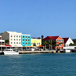 Caribbean Holidays, April Bahamas Holidays, Visitors exploring Nassau waterfront and colourful Bahamian buildings on a sunny April day, with palms, boats and lively local atmosphere