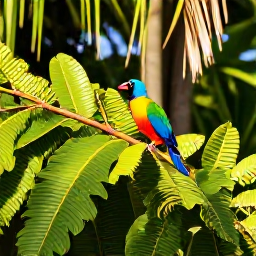 Caribbean Holidays, April Birdwatching, Colourful Caribbean birds perched among tropical foliage on Saint Kitts in warm April sunshine