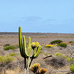 Caribbean Holidays, April Birdwatching, Colourful Cura&ccedil;ao landscape with cacti, dry woodland and a bright Caribbean sky, suitable for birdwatching in April