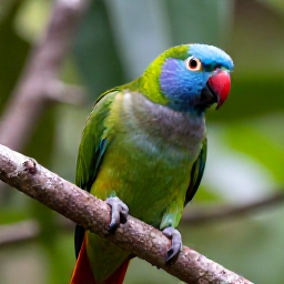 Caribbean Holidays, April Birdwatching, Saint Vincent parrot in tropical forest foliage, detailed natural wildlife photograph