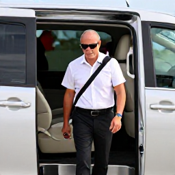 Caribbean Holidays, April Business Class, Business class traveller arriving at a Caribbean airport and being welcomed by a professional transfer driver