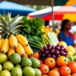 Caribbean Holidays, April Cooking Holidays, Colourful Martinique market in April with tropical fruit, fresh herbs, spices and local vendors